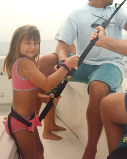 Breelan Angel fishing when she was 12