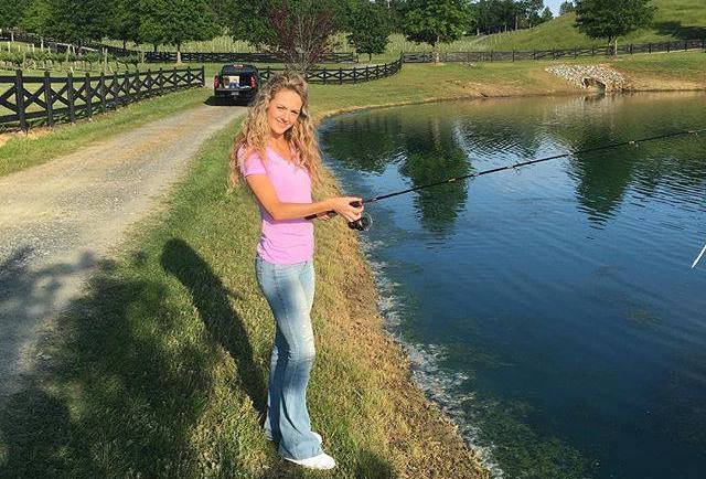 Ty's wife Haley doing some fishing