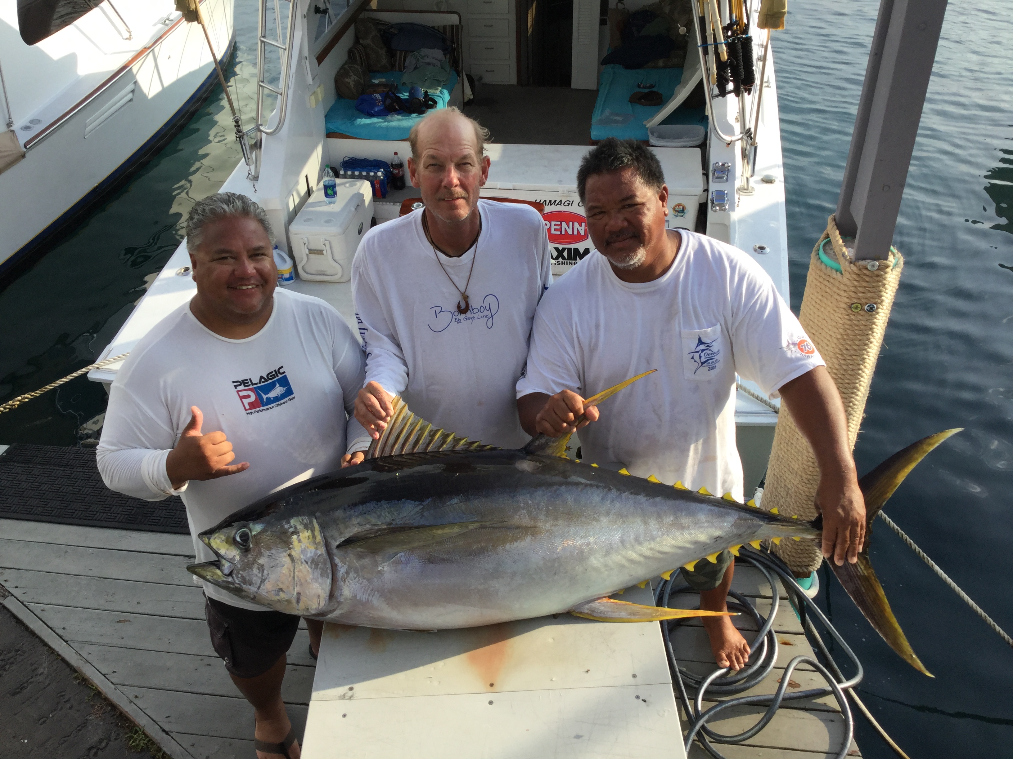 Bomboy Llanes Charters and a happy client
